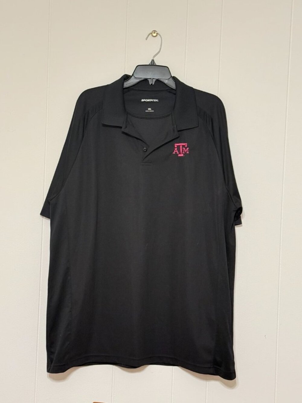 Texas A&M Black Sport-Tek Polo Collared Men's Size 2XL